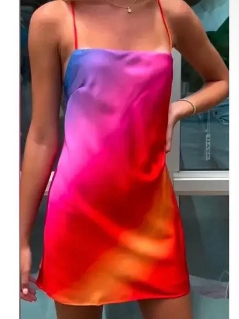 Show Me Your Mumu Dani Mini Dress in Sunset Ombre S - Picture 1 of 7
